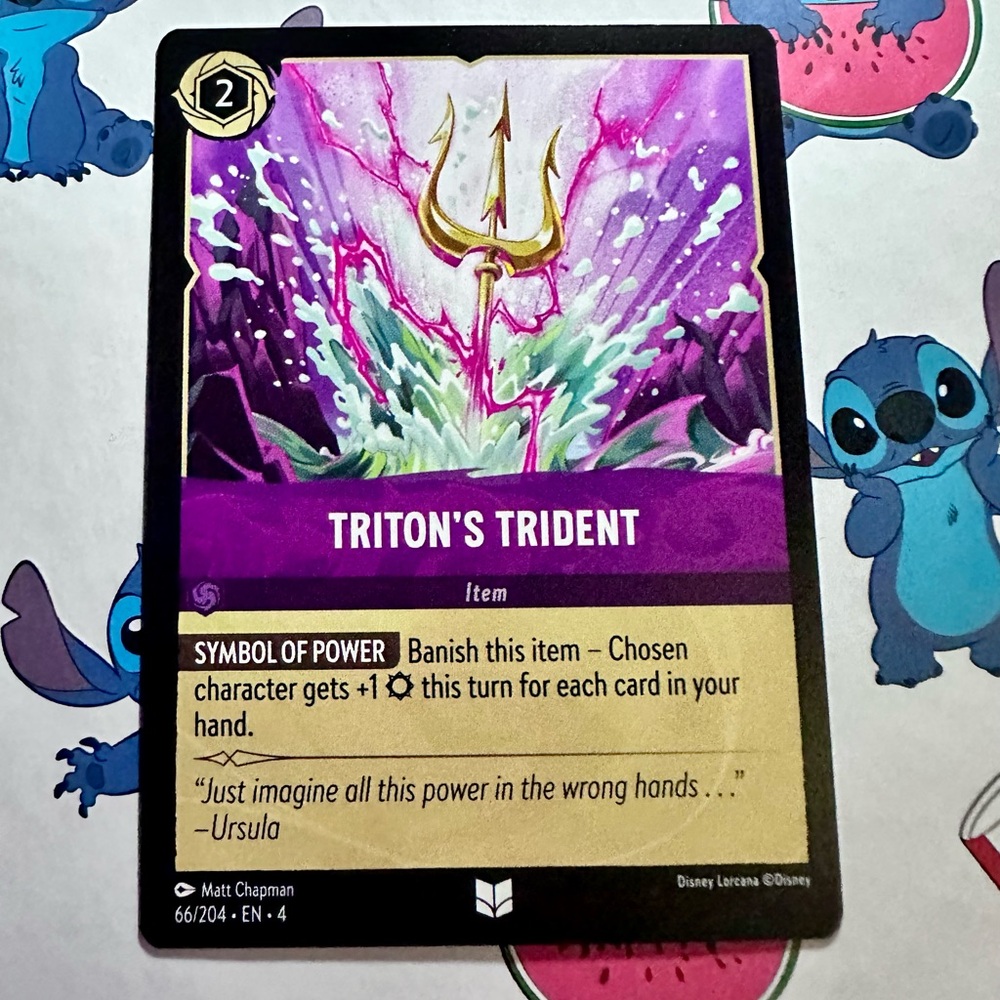triton’s trident 66/204 - uncommon — disney lorcana: ursula’s return